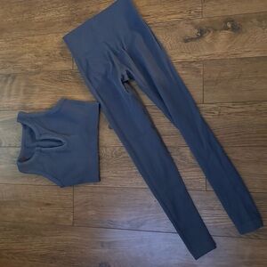 Women's Blue Leggings and Top Set